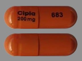 Pill Cipla 200 mg 683 Orange Capsule-shape is Pregabalin