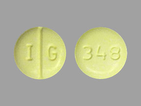 Pill I G 348 Yellow Round is Nadolol