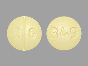 Pill I G 349 Yellow Round is Nadolol