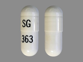 Pill SG 363 White Capsule-shape is Omeprazole and Sodium Bicarbonate