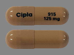 Pill Cipla 915 125 mg Brown Capsule/Oblong is Flutamide