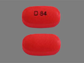 Pill D 84 Orange Oval is Divalproex Sodium Delayed Release