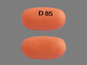 Pill D 85 Peach Oval is Divalproex Sodium Delayed Release