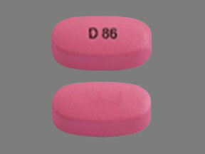 Pill D 86 Pink Oval is Divalproex Sodium Delayed Release