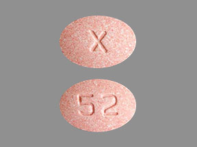 Pill X 52 Pink Oval is Montelukast Sodium (Chewable)