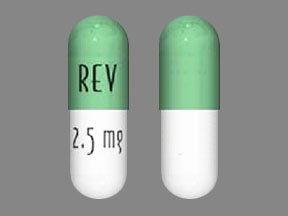 Pill REV 2.5 mg Green & White Capsule/Oblong is Revlimid