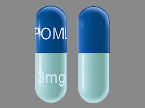 Pill POML 3 mg Blue Capsule-shape is Pomalyst