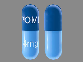 Pill POML 4 mg Blue Capsule/Oblong is Pomalyst