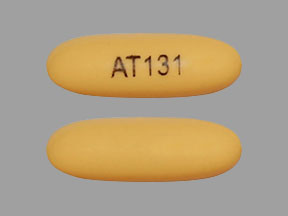 Pill AT131 Yellow Capsule/Oblong is Dutasteride