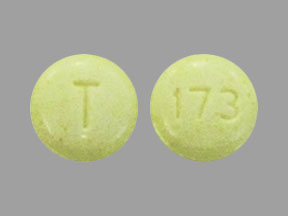 Pill T 173 Yellow Round is Methylphenidate Hydrochloride