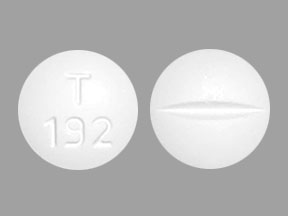 Pill T 192 White Round is Acetaminophen and Oxycodone Hydrochloride