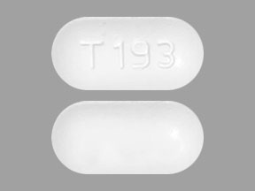 Pill T 193 White Capsule/Oblong is Acetaminophen and Oxycodone Hydrochloride