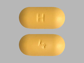 Pill H 4 Yellow Capsule-shape is Efavirenz