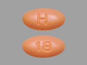 Pill H 18 Brown Oval is Simvastatin