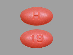 Pill H 19 Red Oval is Simvastatin