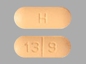 Pill H 13 9 Yellow Capsule-shape is Abacavir Sulfate