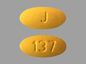 Pill J 137 Yellow Oval is Fenofibrate