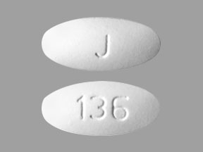 Pill J 136 White Oval is Fenofibrate