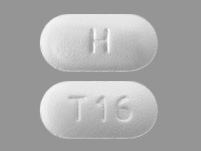 Pill H T16 White Capsule/Oblong is Tadalafil