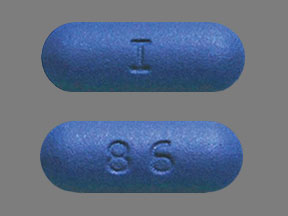 Pill I 86 Blue Capsule-shape is Valacyclovir Hydrochloride