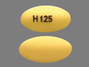 Pill H125 Yellow Oval is Pantoprazole Sodium Delayed-Release