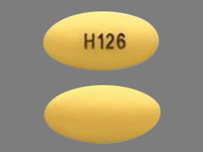 H126 Pill Images (Yellow / Elliptical / Oval)