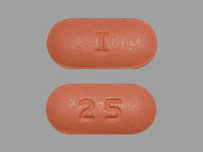 Pill I 25 Pink Capsule-shape is Levofloxacin