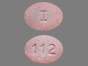 Pill I 112 Pink Oval is Montelukast Sodium (Chewable)