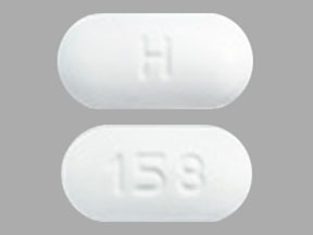 Pill H 158 White Capsule/Oblong is Irbesartan
