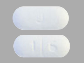 Pill J 1 6 White Capsule/Oblong is Lamivudine