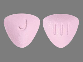 Pill J 111 Pink Three-sided is Entecavir