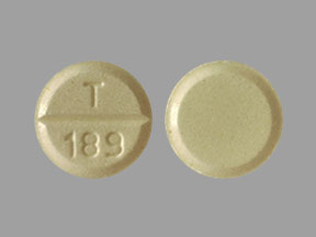 Pill T 189 Yellow Round is Oxycodone Hydrochloride