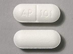 Pill AP 101 is Extendryl SR chlorpheniramine maleate 8 mg / methscopolamine nitrate 2.5 mg / phenylephrine hydrochloride 20 mg