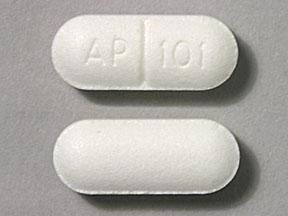 Pill AP 101 is Extendryl SR chlorpheniramine maleate 8 mg / methscopolamine nitrate 2.5 mg / phenylephrine hydrochloride 20 mg