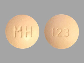 Pill Imprint MH 123 (Caffeine and Ergotamine 100 mg / 1 mg)