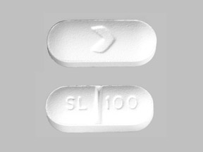 Pill SL 100 > White Oval is Sertraline Hydrochloride