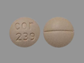 Pill cor 239 Orange Round is Methylphenidate Hydrochloride