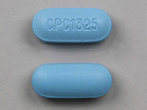 Pill CPC 1325 Blue Capsule-shape is Ferrocite Plus
