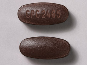 Pill CPC2465 is FoliTab 500 Vitamin C with Folic Acid and Iron