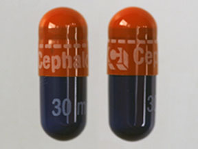 Cyclobenzaprine hydrochloride extended release 30 mg Logo Cephalon 30 mg
