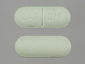 Pill CAP DM is Capmist DM dextromethorphan 30 mg / guaifenesin 400 mg / pseudoephedrine 30 mg