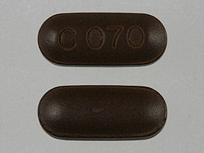 Pill C 070 Red Capsule/Oblong is PhenazoForte Plus