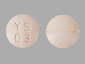 Pill YS 03 Peach Round is Clonidine Hydrochloride