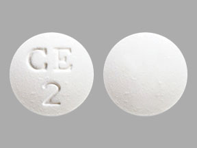 Pill CE 2 White Round is Calcium Acetate