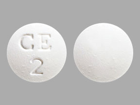 Pill CE 2 White Round is Calcium Acetate