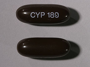 Pill CYP 189 Brown Capsule/Oblong is Ferrogels Forte