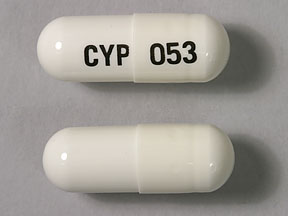 Pill CYP 053 White Capsule/Oblong is Cafgesic