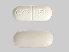 Pill CYP 058 is Cafgesic Forte 500 mg / 50 mg / 500 mg / 20 mg