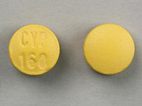 Pill CYP 160 Yellow Round is Rena-Vite