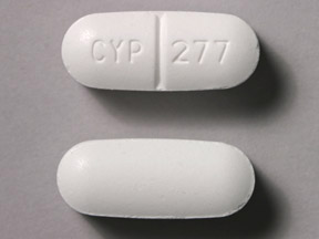 Pill CYP 277 White Elliptical/Oval is Guaifenesin and Pseudoephedrine Hydrochloride SR